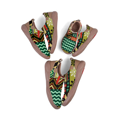 African Tribal Pattern Patchwork Slip On