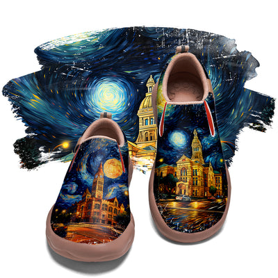 Starry Night San Antonio City Slip On