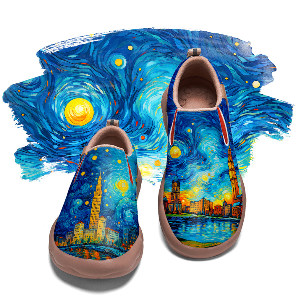 Starry Night Cleveland City Slip On