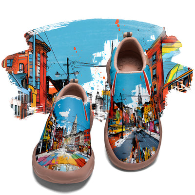 Graffiti Boston City Slip On