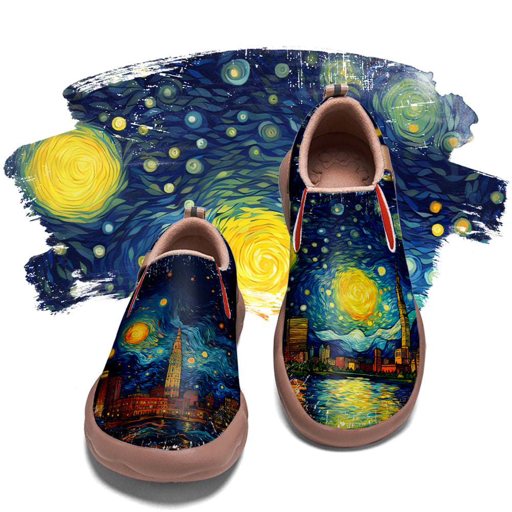 Starry Night Cleveland City Slip On