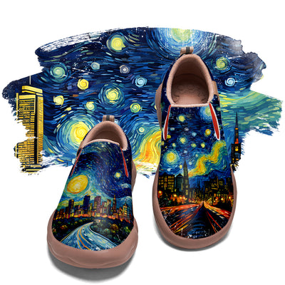 Starry Night Atlanta City Slip On