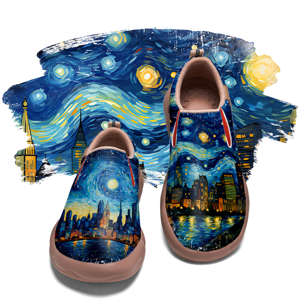 Starry Night Philadelphia City Slip On