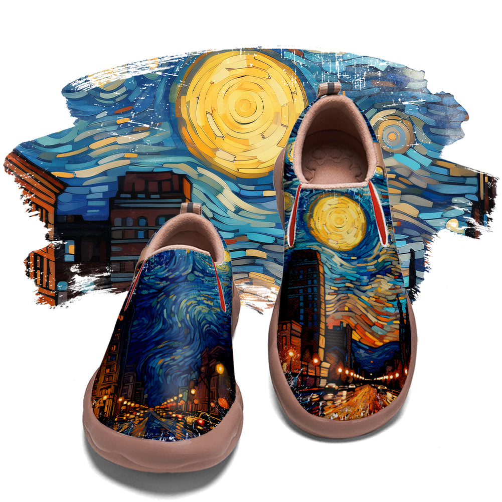 Starry Night Detroit City Slip On