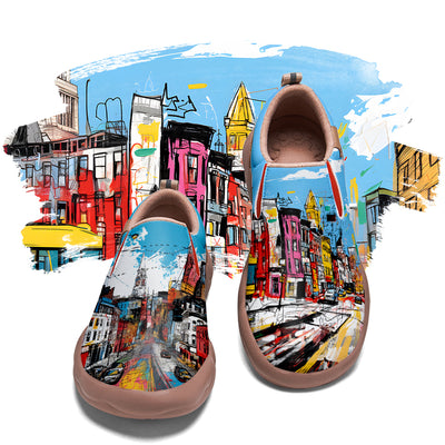 Graffiti Boston City Slip On