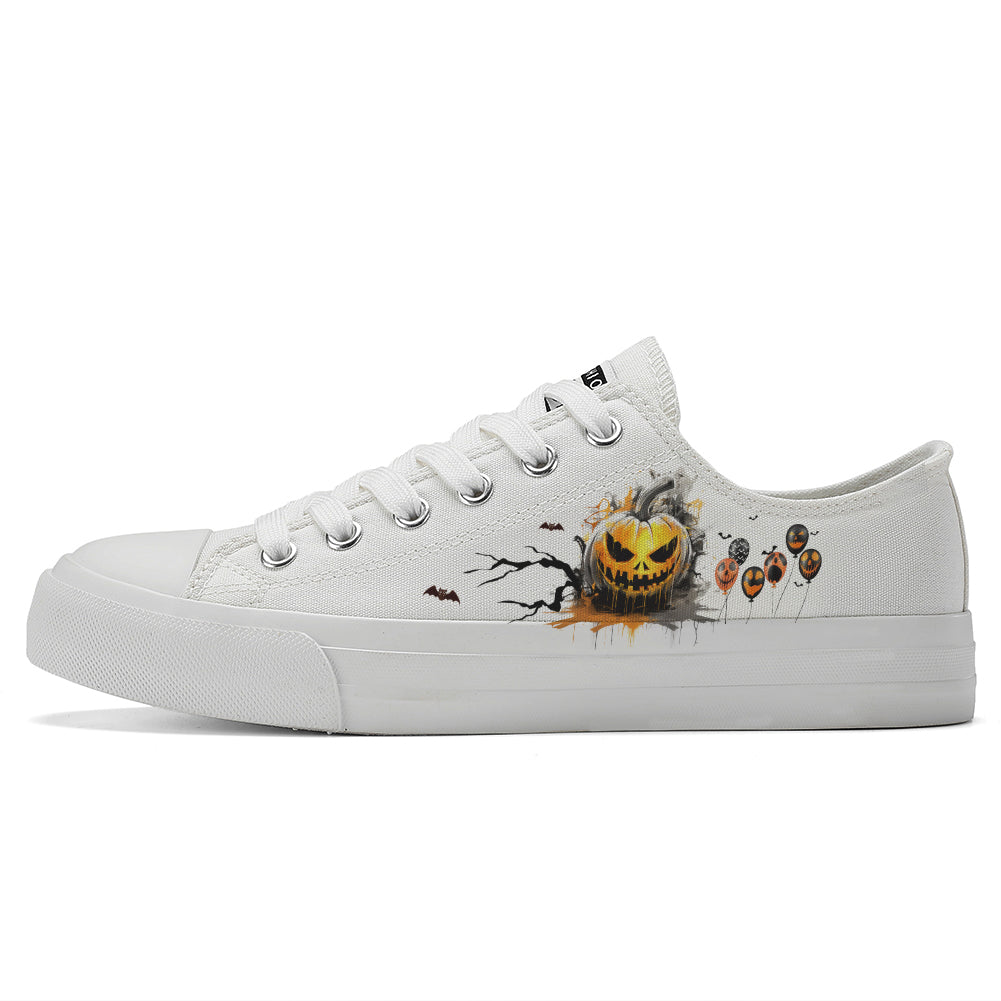 Halloween Pumpkin Low Top Canvas Shoes