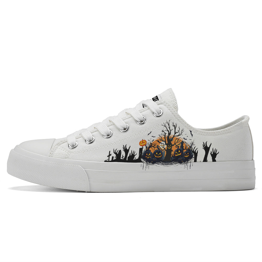 Halloween Pumpkin Low Top Canvas Shoes