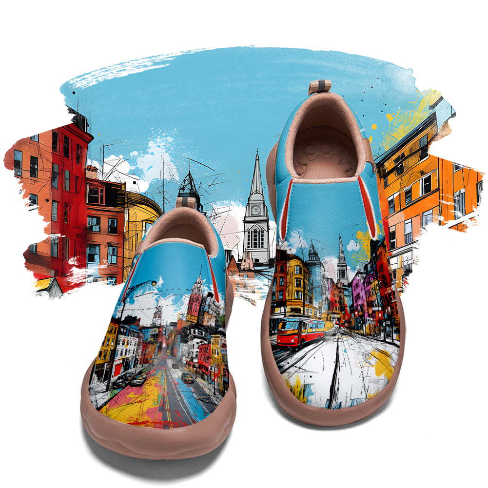 Graffiti Boston City Slip On