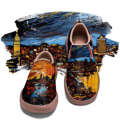 Graffiti Boston City Slip On