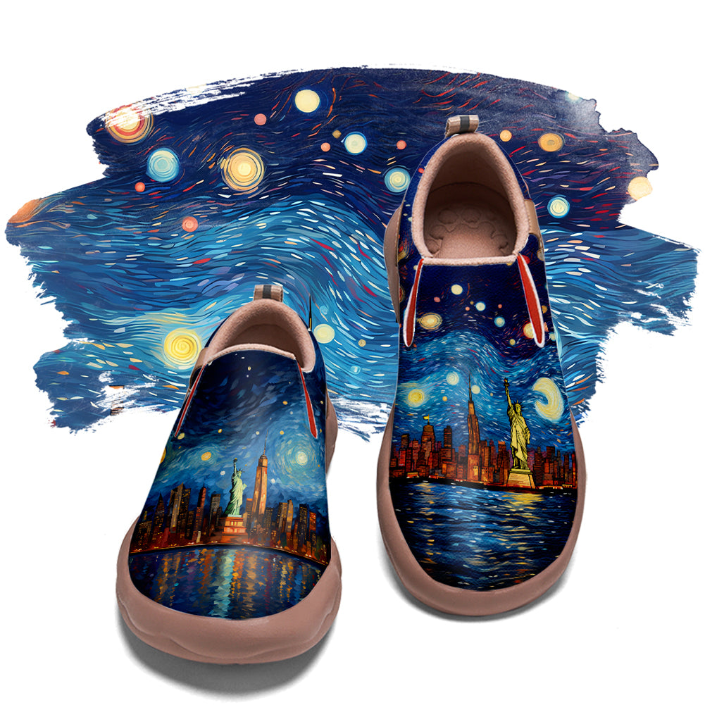 Starry Night New York City Slip On