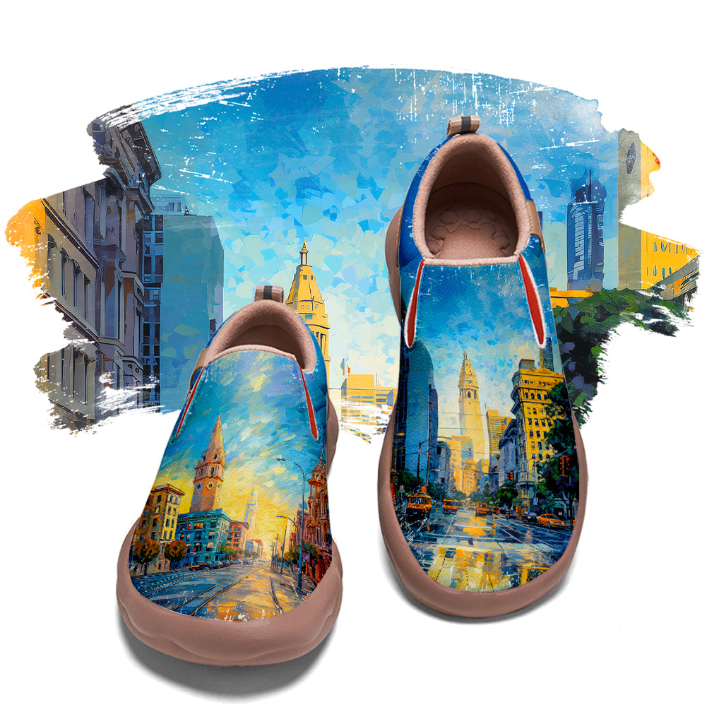 Starry Night San Francisco City Slip On