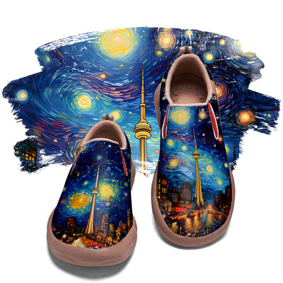 Starry Night Toronto City Slip On