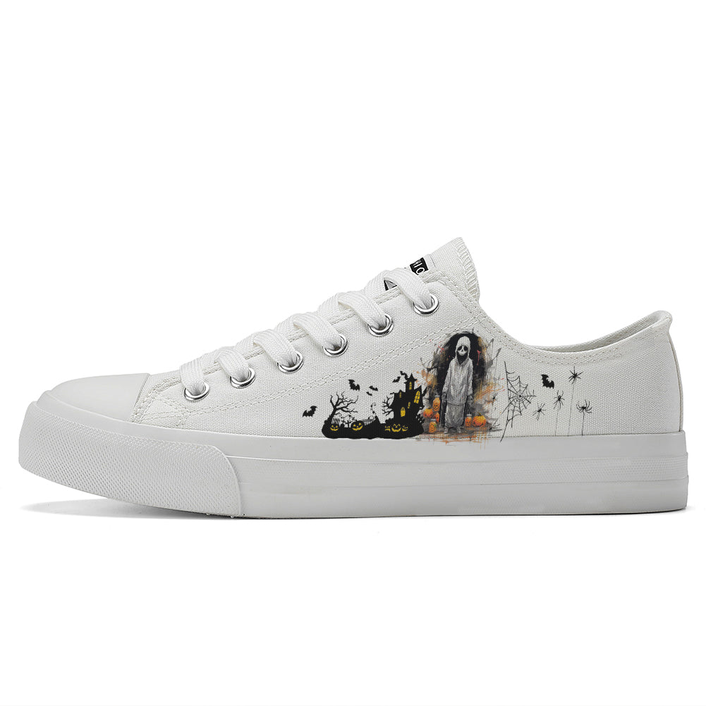 Halloween Skull Low Top Canvas Shoes