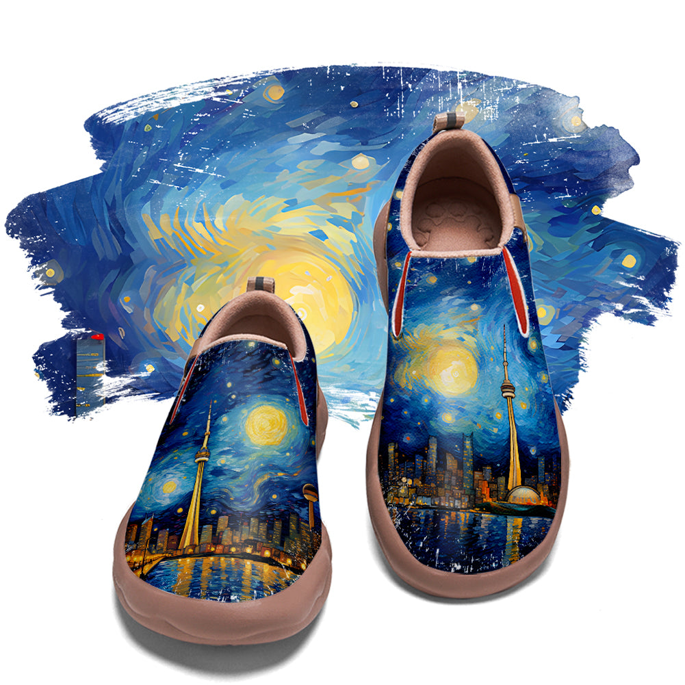 Starry Night Toronto City Slip On