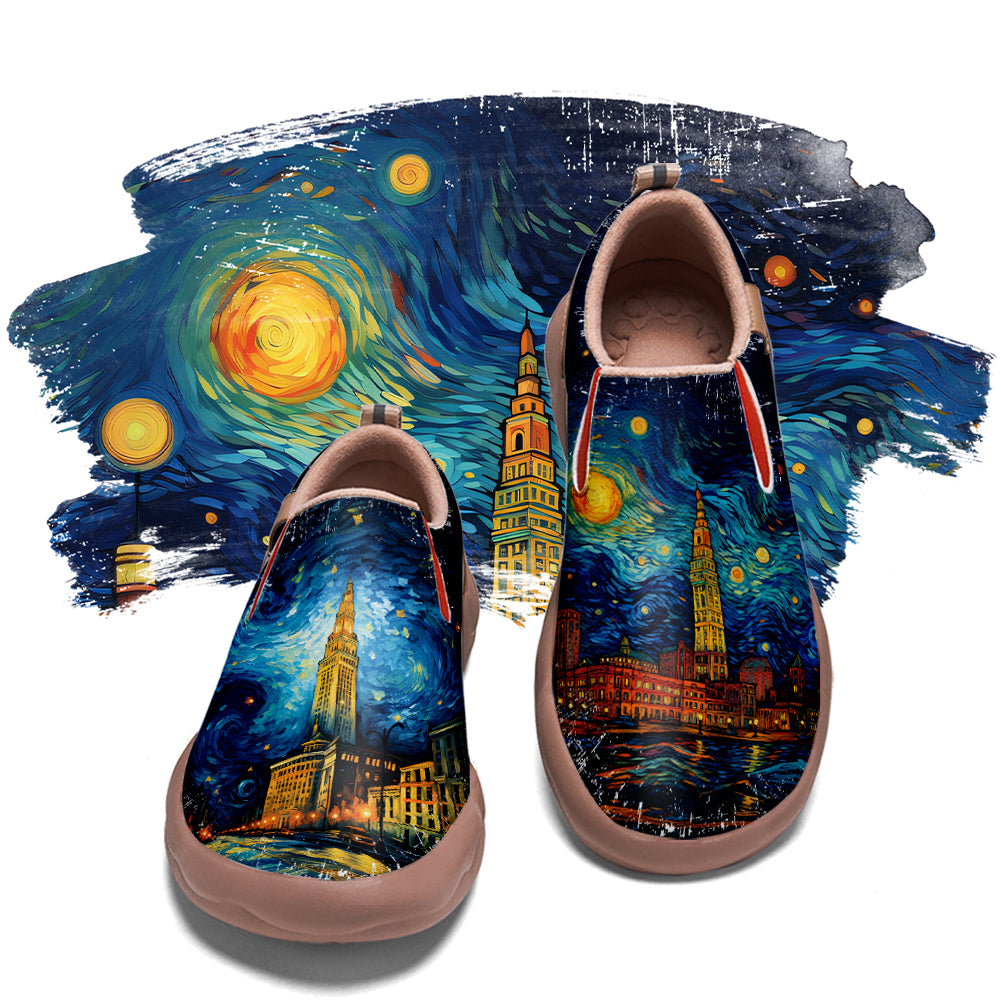 Starry Night Cleveland City Slip On