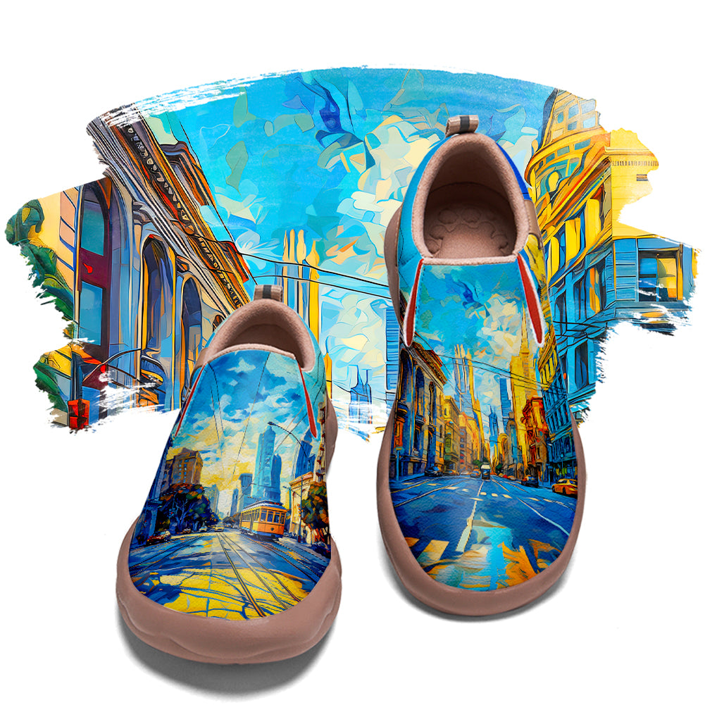 Starry Night San Francisco City Slip On