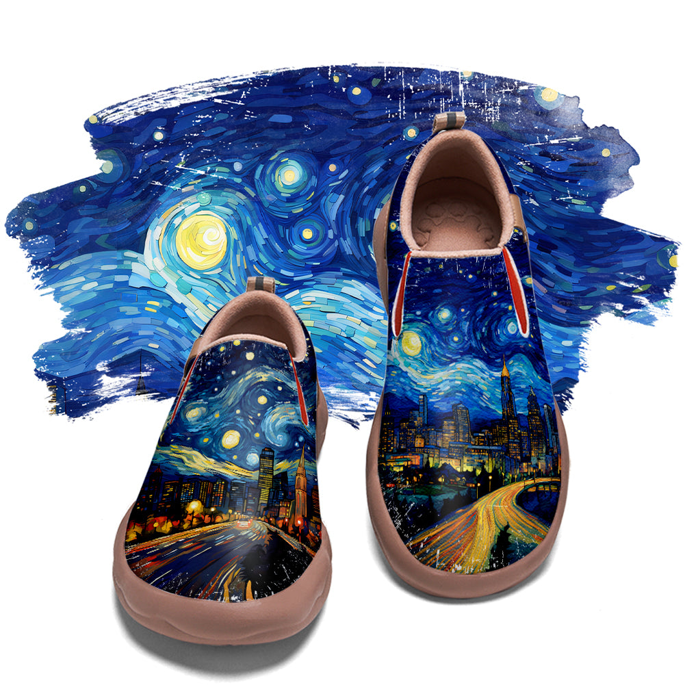 Starry Night Atlanta City Slip On