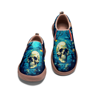 Blue Skull Kids Slip On