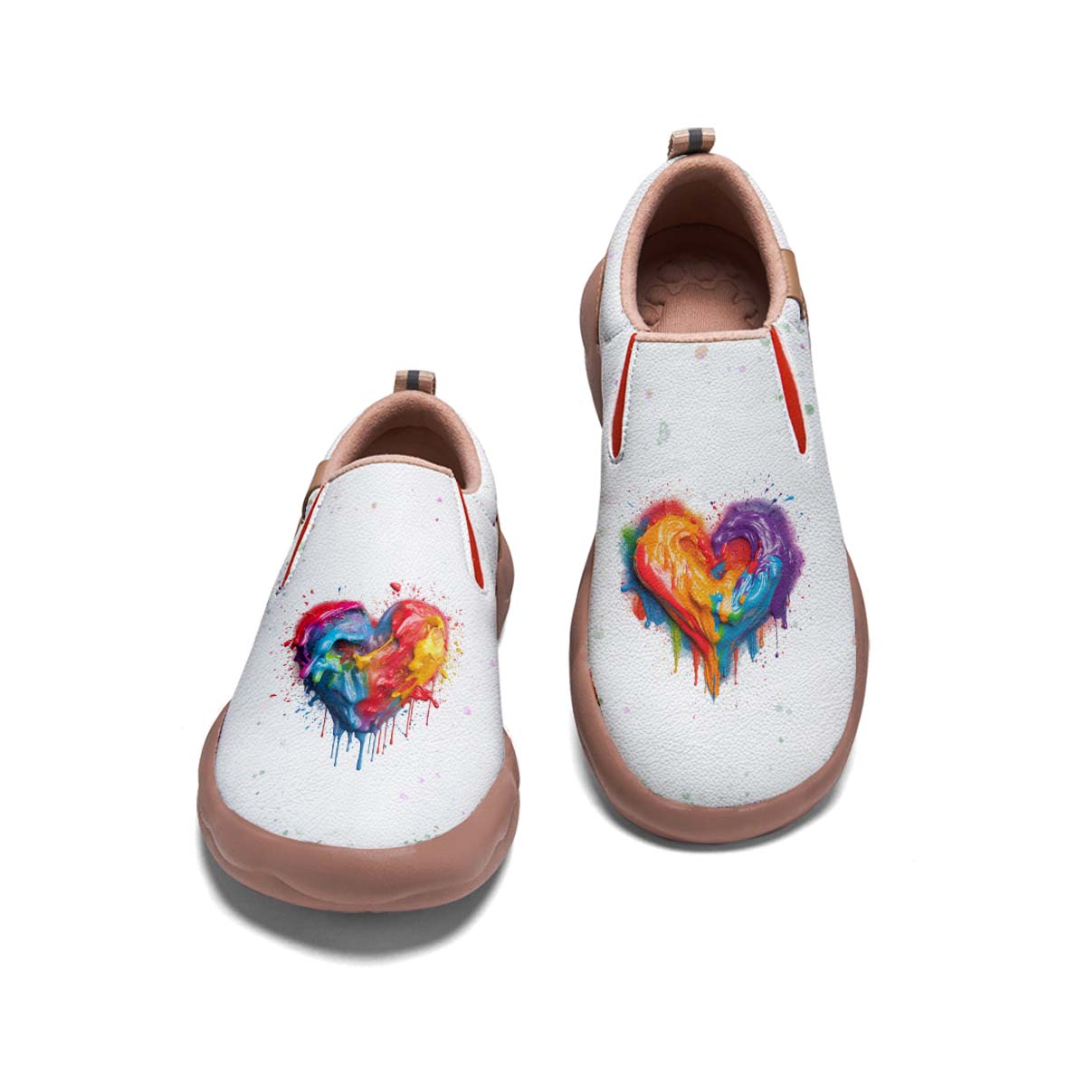 Oil Painting Heart Slip On