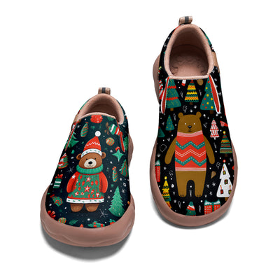 Christmas Bear Kids Slip On