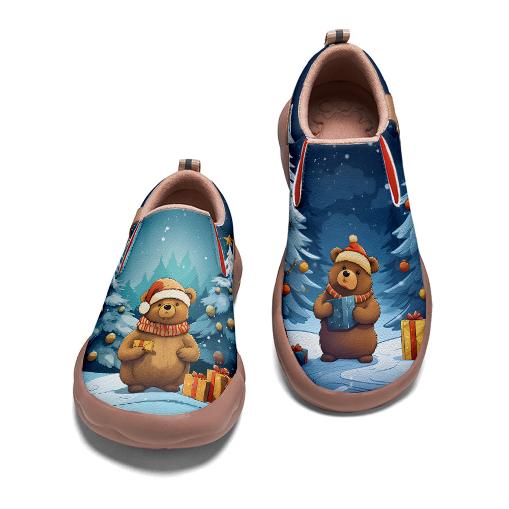 Christmas Bear Kids Slip On