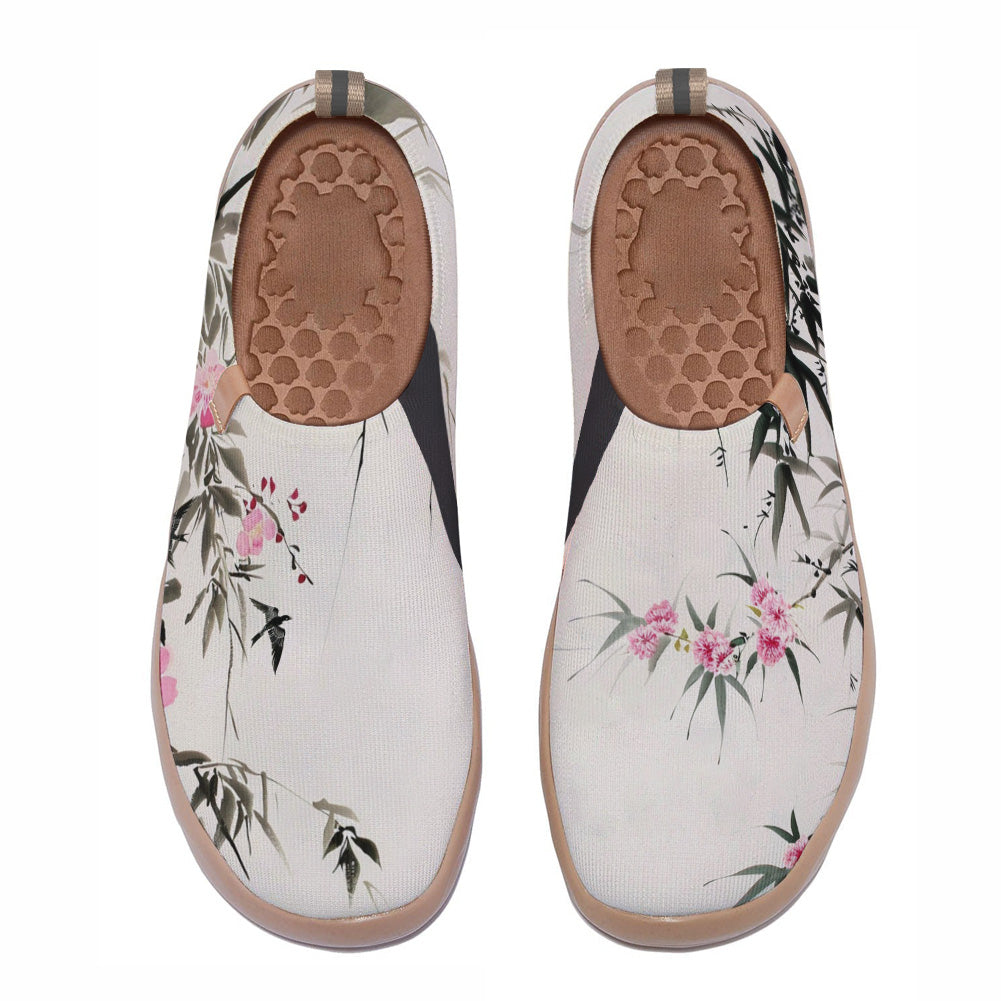 Flowers and birds Knitted Slip On