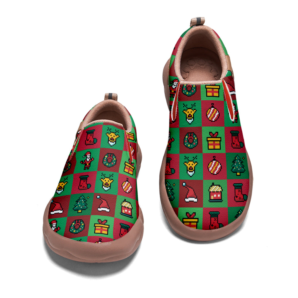 Pixel Christmas Slip On