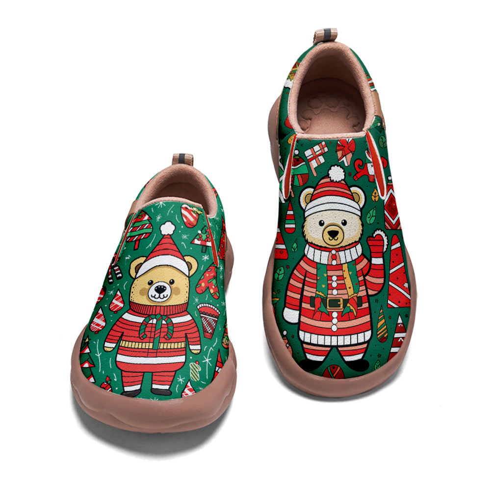 Christmas Bear Kids Slip On