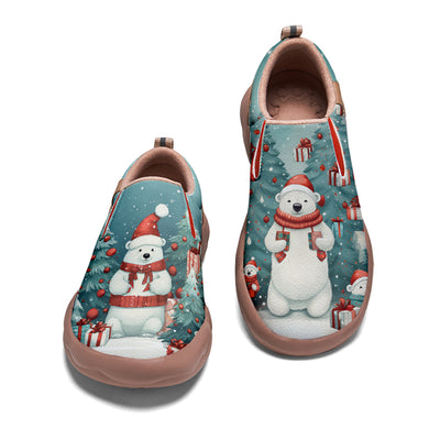 Christmas Polar Bear Kids Slip On