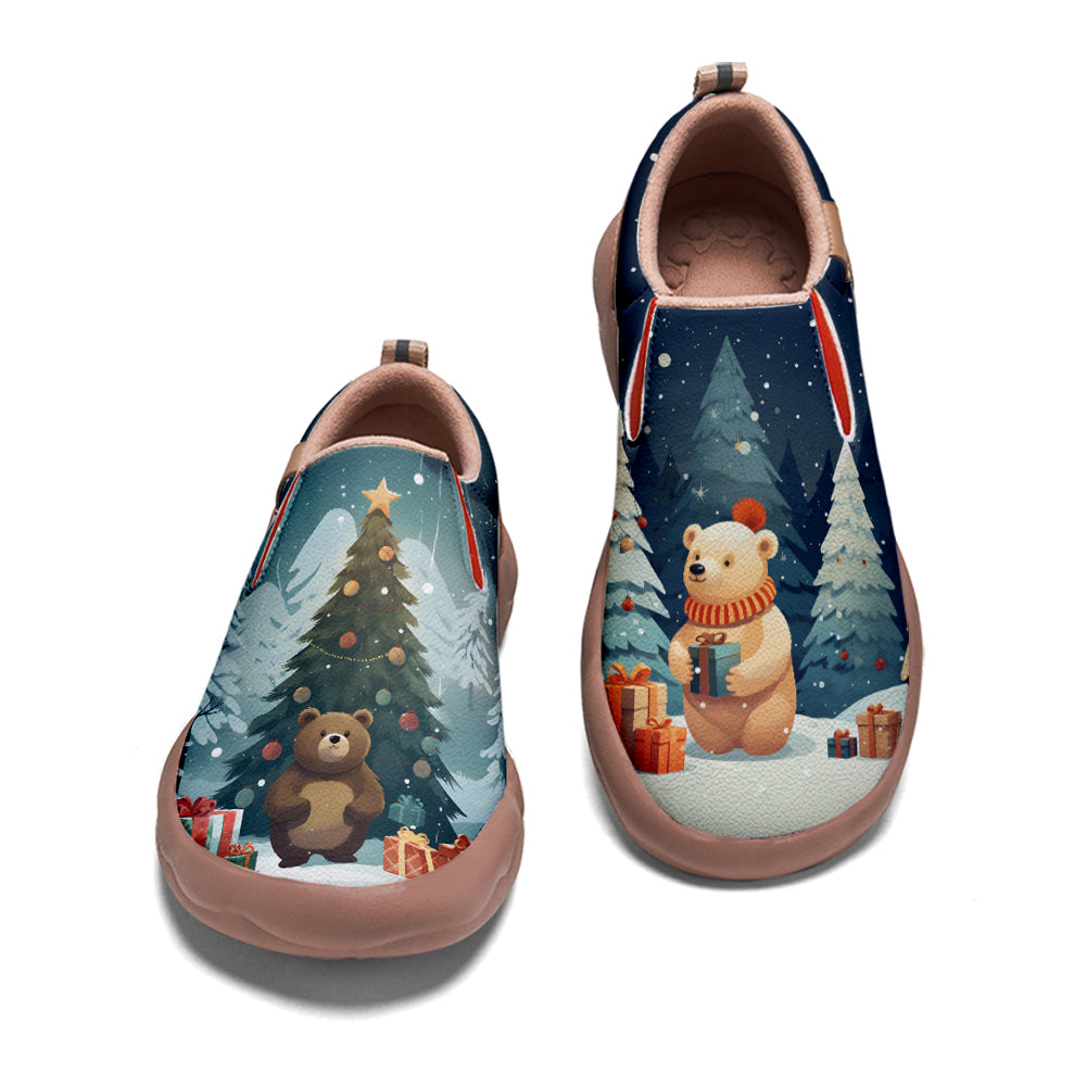 Christmas Bear Kids Slip On