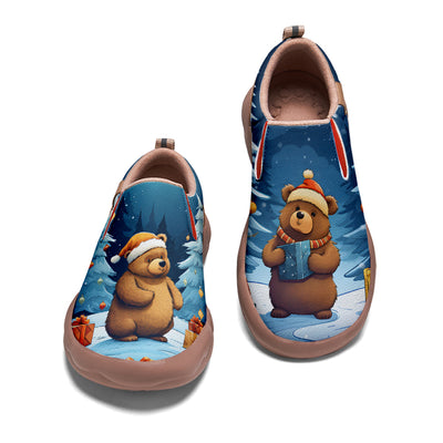 Christmas Bear Kids Slip On