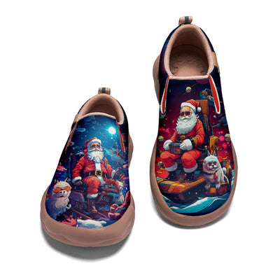 Cyberpunk Style Santa Claus Kids Slip On