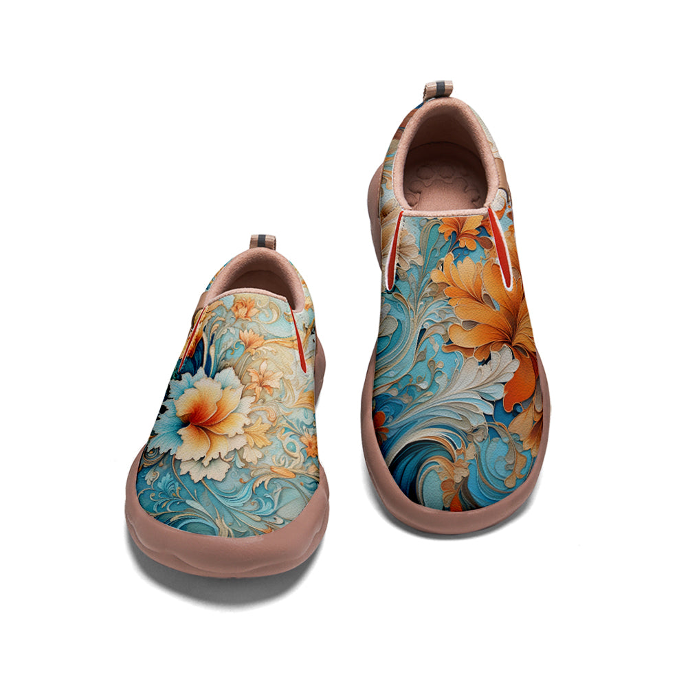 Hand Drawn Style Floral Slip On