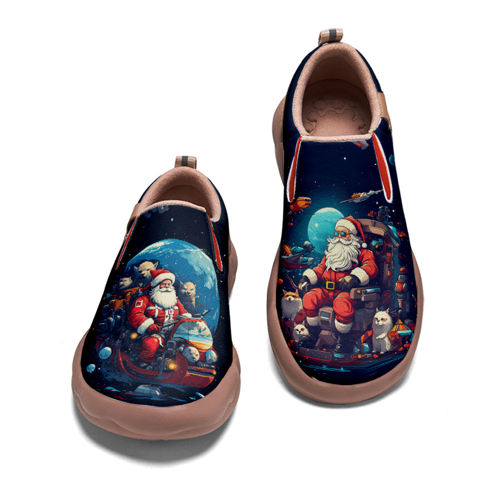 Cyberpunk Style Santa Claus Kids Slip On