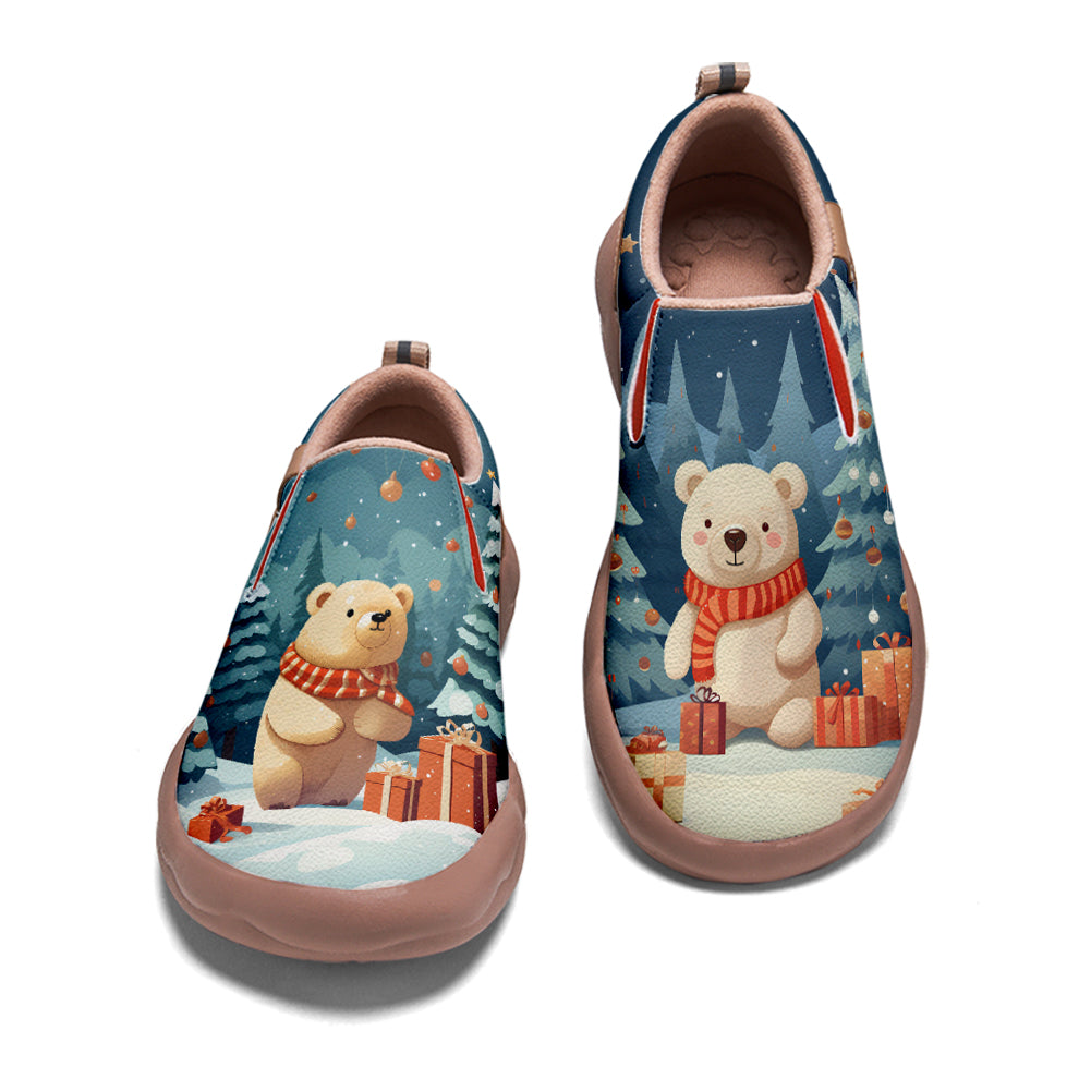 Christmas Bear Kids Slip On