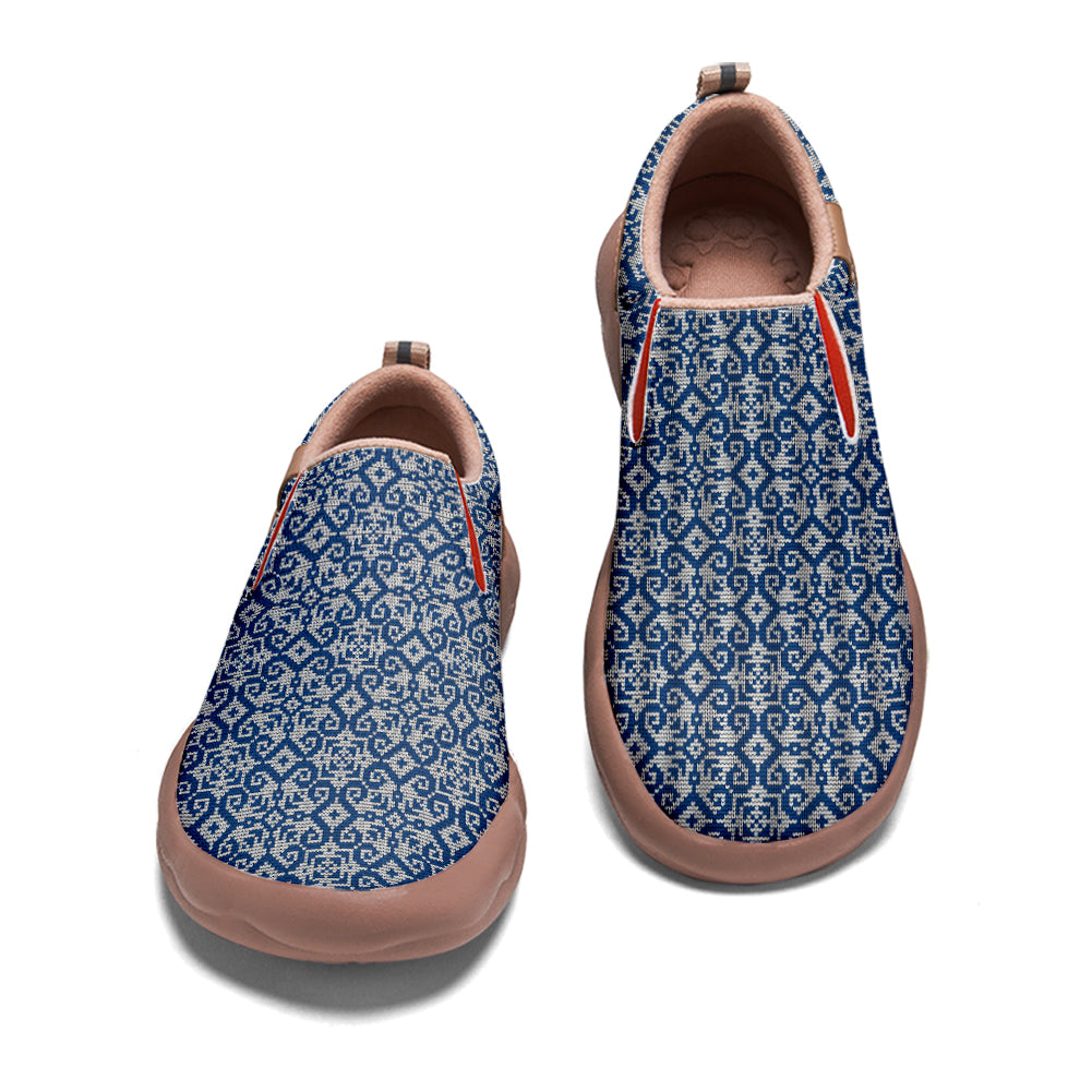 Pixel Christmas Snowflake Kids Slip On