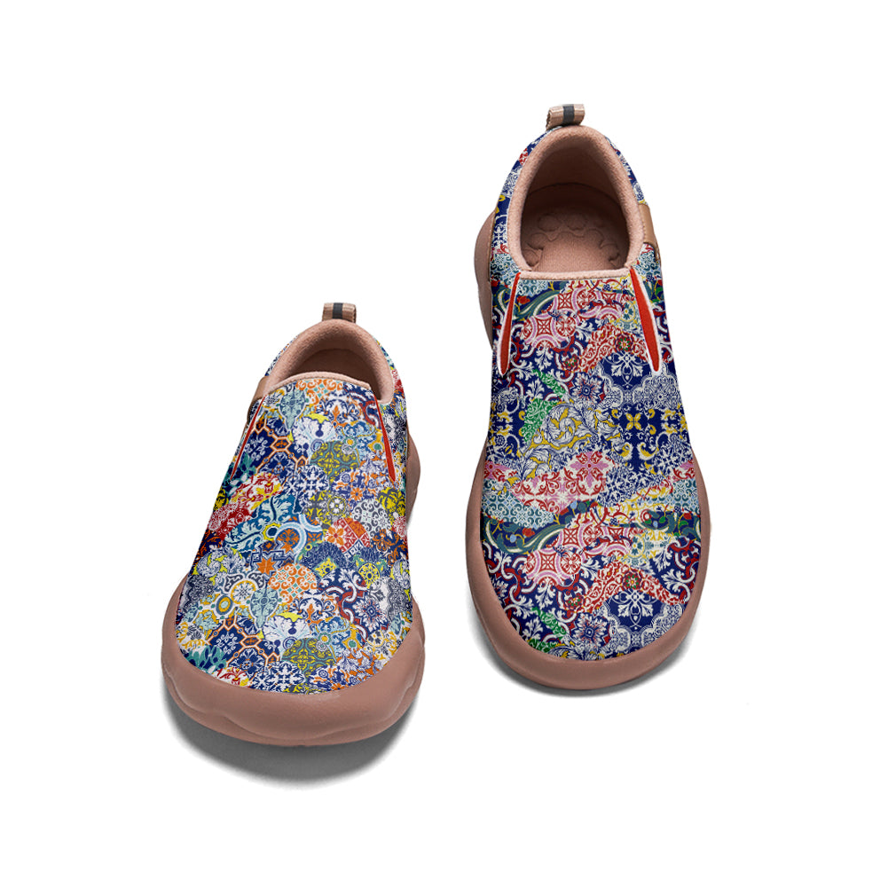 Tile Pattern Patchwork Slip On