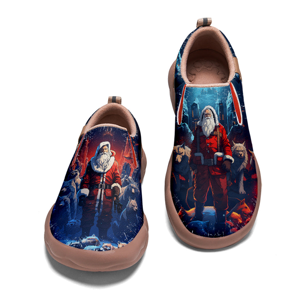 Cyberpunk Style Santa Claus Kids Slip On