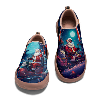 Cyberpunk Style Santa Claus Kids Slip On