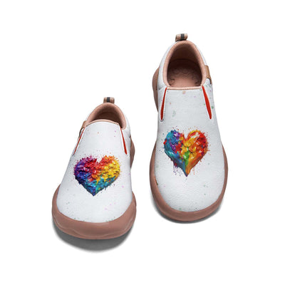 Oil Painting Heart Slip On