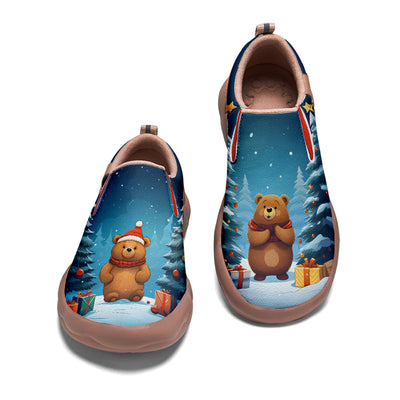 Christmas Bear Kids Slip On