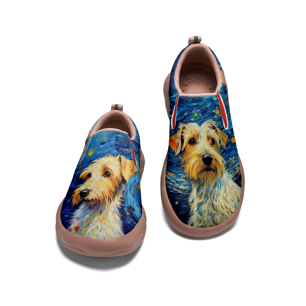 Starry Night Fox Terrier Slip On