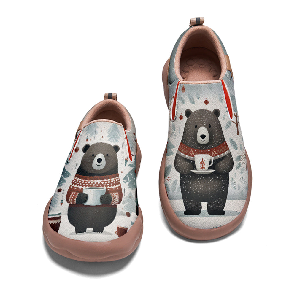 Christmas Bear Kids Slip On