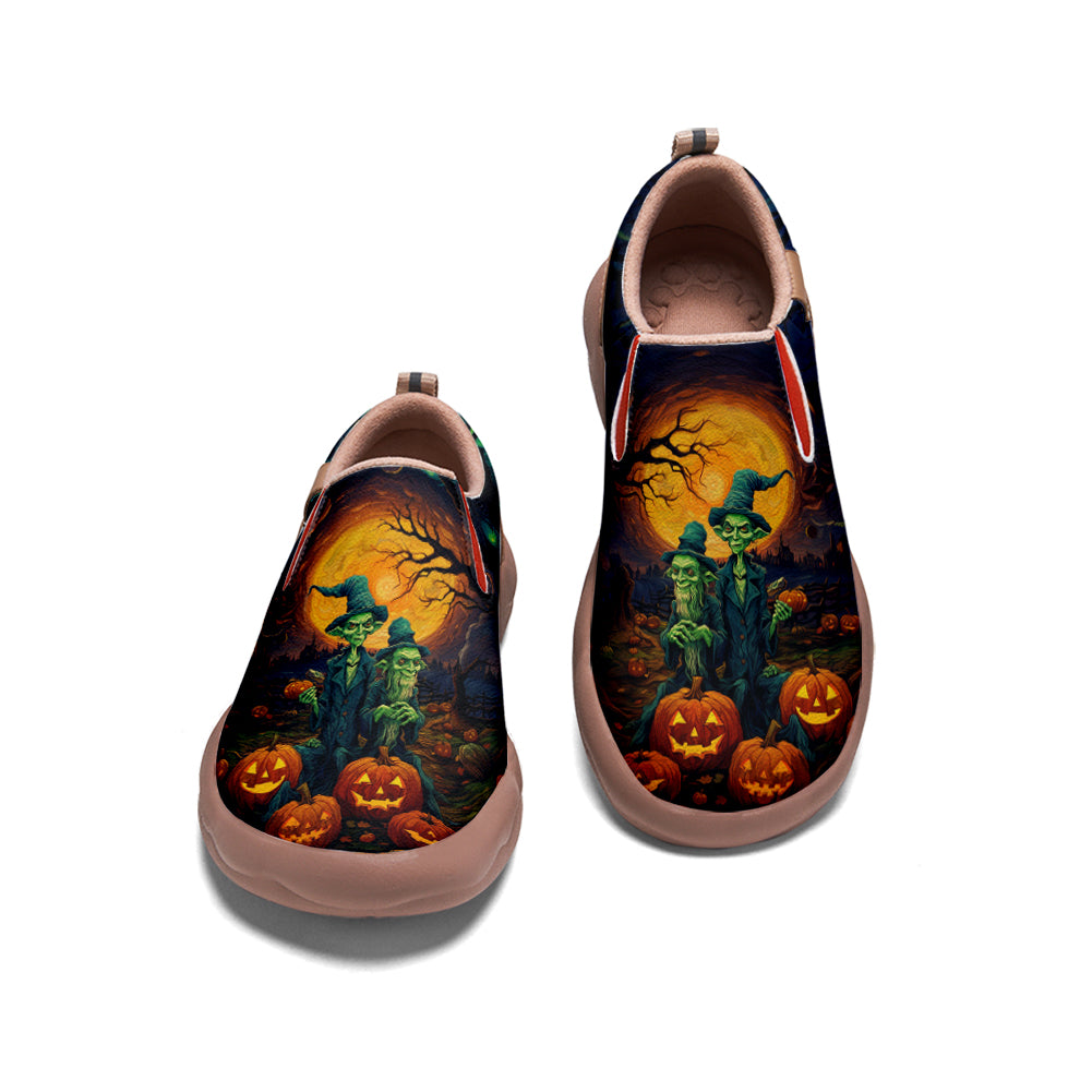 Halloween Zombie Pumpkin Slip On