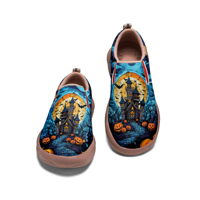 Halloween Pumpkin Castle Kids Slip On