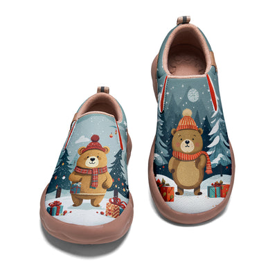 Christmas Bear Kids Slip On