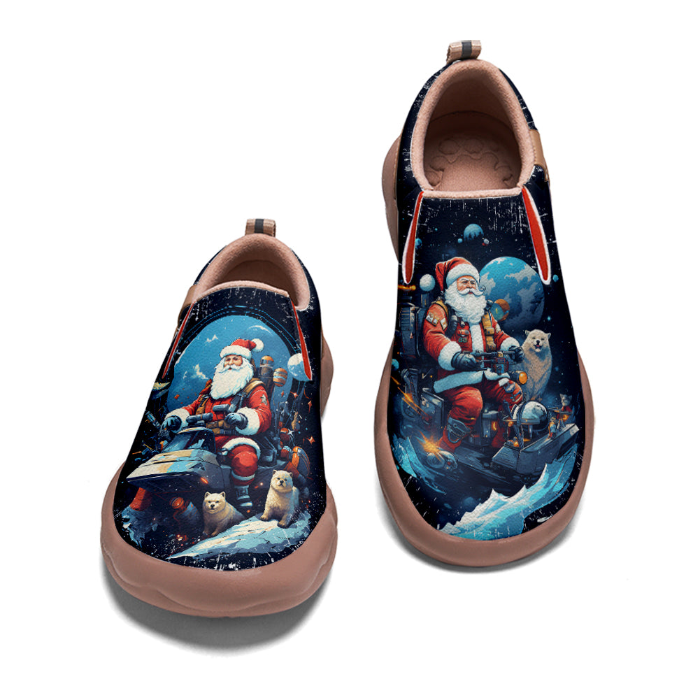 Cyberpunk Style Santa Claus Kids Slip On