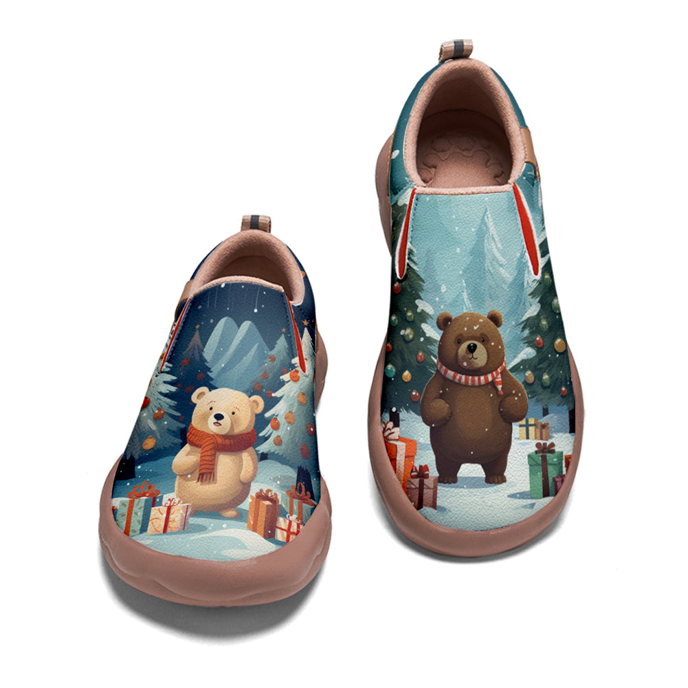 Christmas Bear Kids Slip On