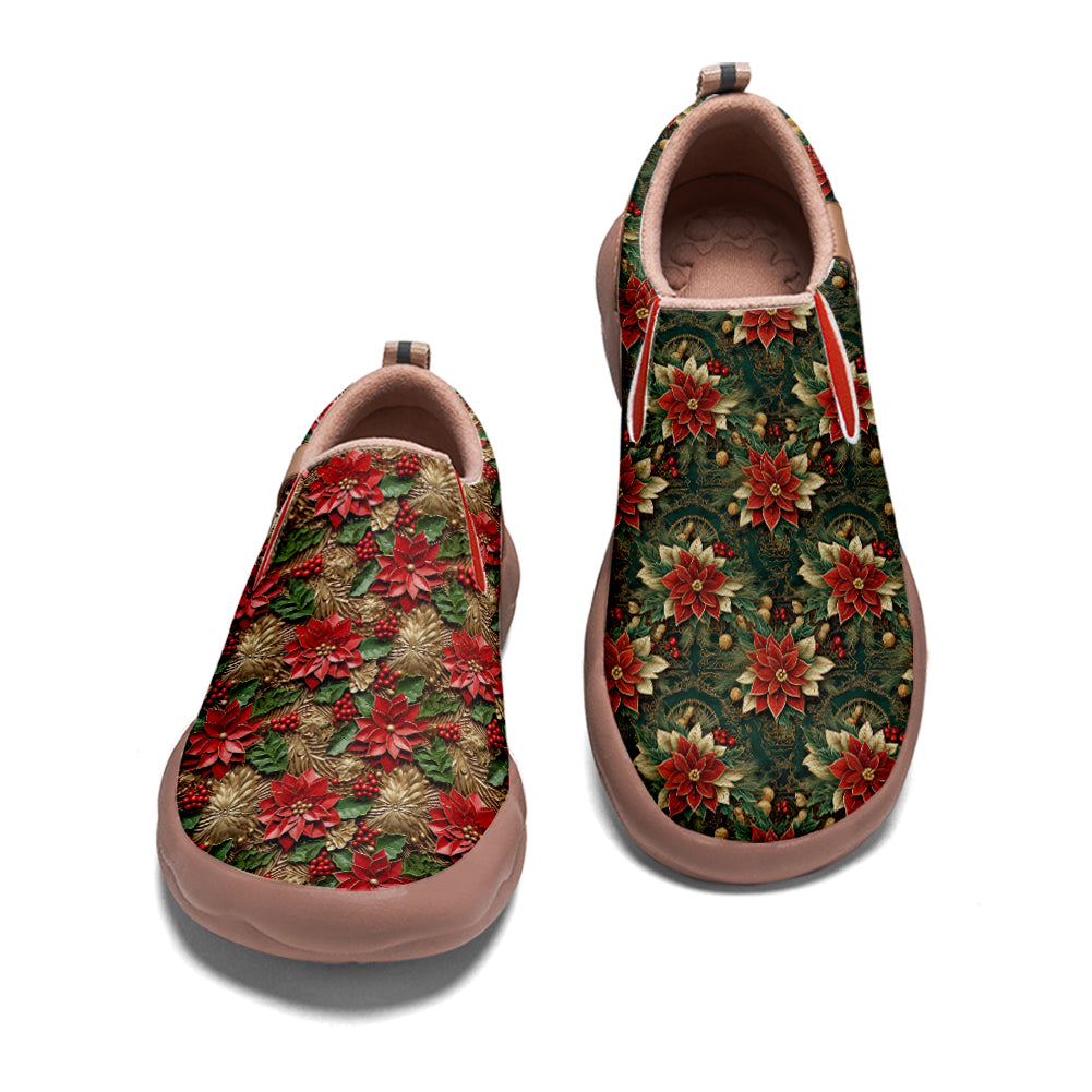 Christmas Mandala Kids Slip On