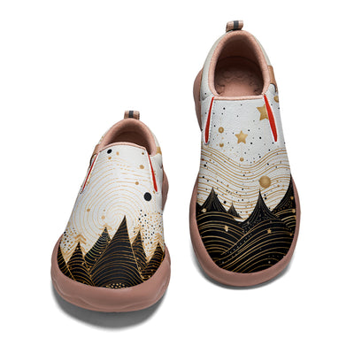 Abstract Christmas Tree Kids Slip On